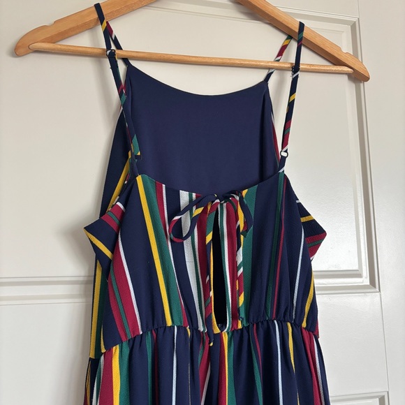 Wrangler Striped, Wide Leg Romper Jumpsuit - Picture 3 of 6